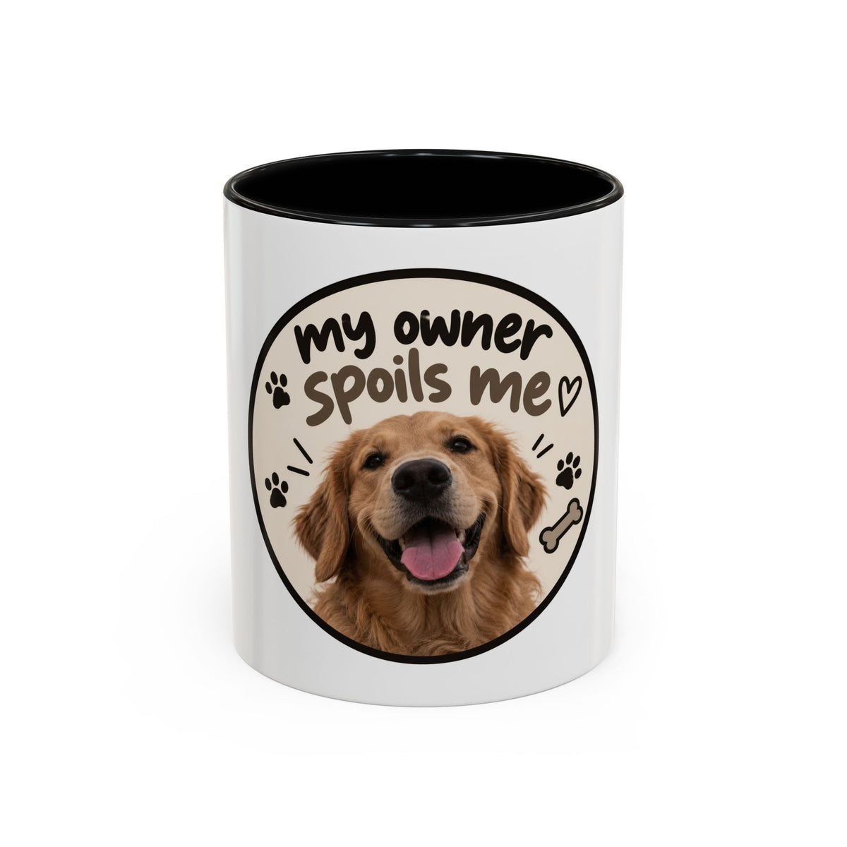 My Owner Spoils Me Dog Mug — Accent 11/15oz Coffee Cup for Dog Lovers